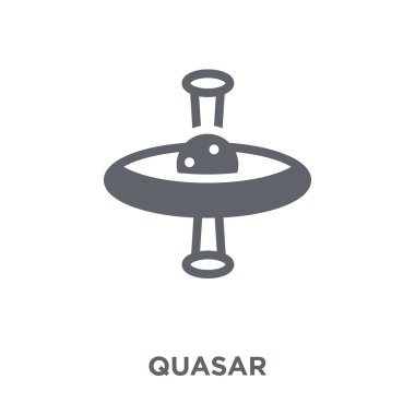 Quasar simgesi. Quasar tasarım konsepti astronomi koleksiyonundan. Basit öğe vektör çizim beyaz arka plan üzerinde.