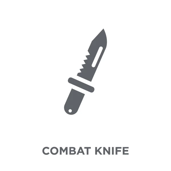 Icono Del Cuchillo Combate Concepto Diseño Cuchillo Combate Colección Army — Vector de stock