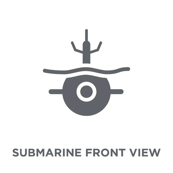Submarine Front View Icon Submarine Front View Design Concept Army — Stock Vector