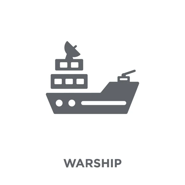 Válečná Loď Ikona Válečná Loď Koncepce Designu Kolekce Armády Jednoduchý — Stockový vektor