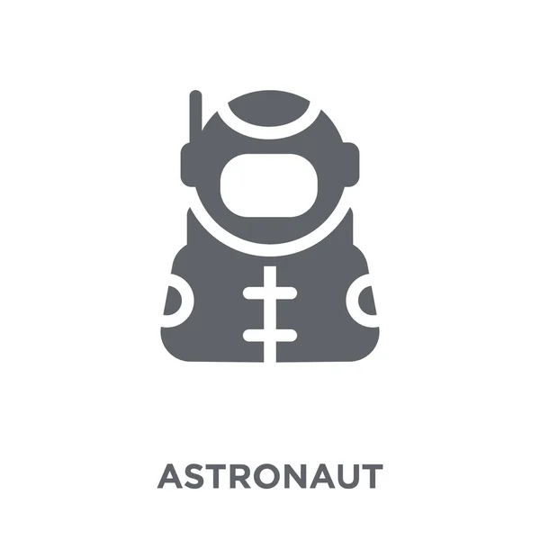 Icono Astronauta Concepto Diseño Astronauta Colección Astronomy Ilustración Simple Del — Vector de stock