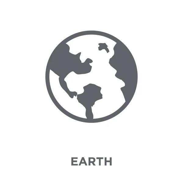地球のアイコン 天文学のコレクションから地球デザイン コンセプト 白い背景の上の単純な要素ベクトル図 — ストックベクタ