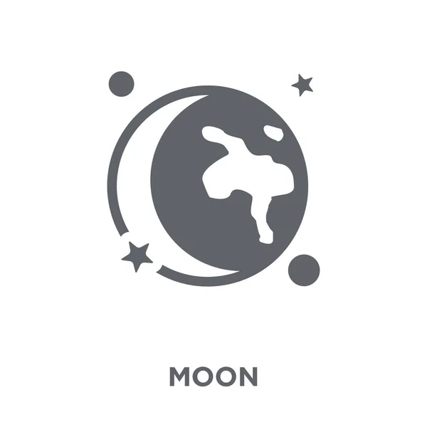 月のアイコン 天文学のコレクションからムーン デザイン コンセプト 白い背景の上の単純な要素ベクトル図 — ストックベクタ