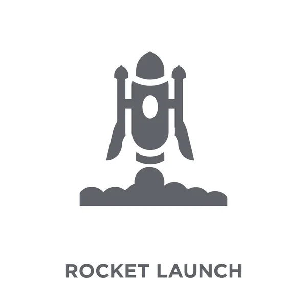 ロケット打ち上げのアイコン 天文学のコレクションからロケット打ち上げのデザイン コンセプト 白い背景の上の単純な要素ベクトル図 — ストックベクタ