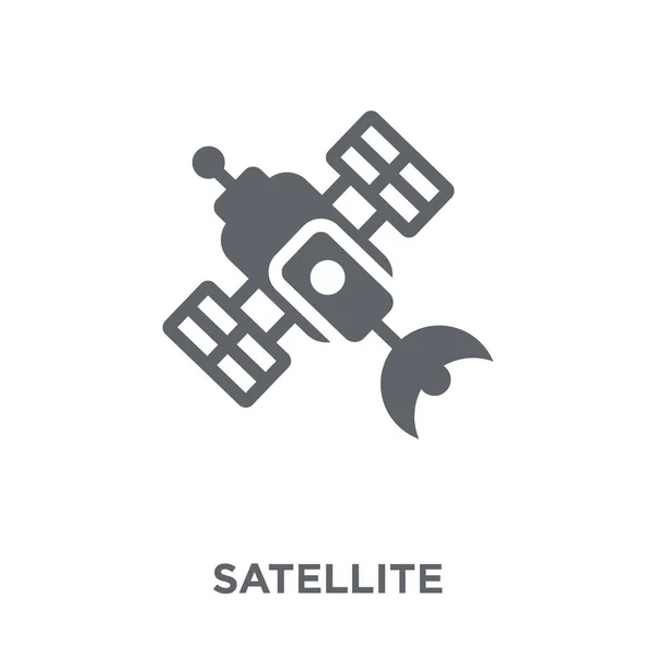 Satelitní Ikona Satelitní Koncepce Designu Kolekce Astronomie Jednoduchý Prvek Vektorové — Stockový vektor