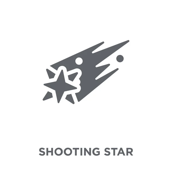Shooting Star Icon Shooting Star Design Concept Astronomy Collection Simple — Stock Vector