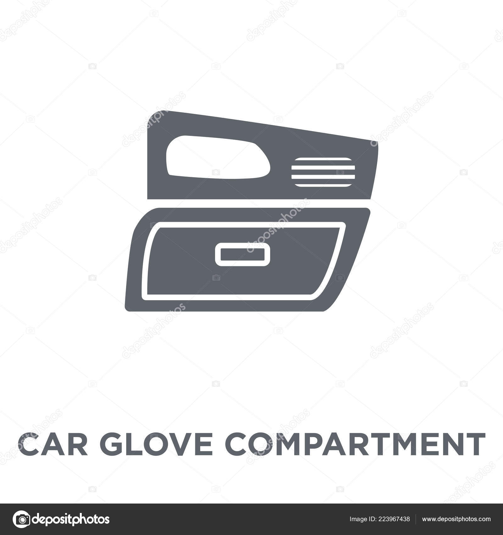 Car Glove Compartment Icon Car Glove Compartment Design Concept Car