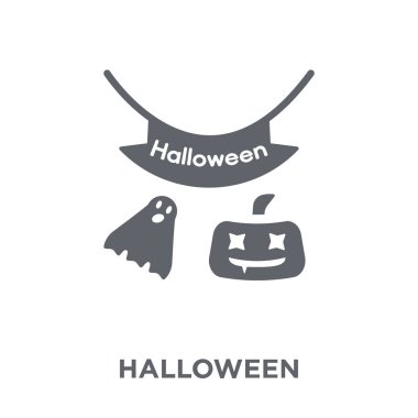 Cadılar Bayramı simgesi. Cadılar Bayramı tasarım konsepti Doğum günü ve parti koleksiyonundan. Basit öğe vektör çizim beyaz arka plan üzerinde.