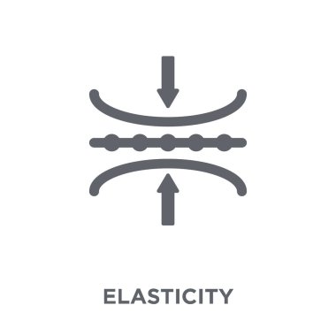 Elastikiyet simgesi. Esneklik tasarım konsepti elastikiyet koleksiyonundan. Basit öğe vektör çizim beyaz arka plan üzerinde.