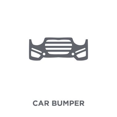 Araba tampon simgesi. Araba tampon tasarım konsepti araba parçaları koleksiyonundan. Basit öğe vektör çizim beyaz arka plan üzerinde.
