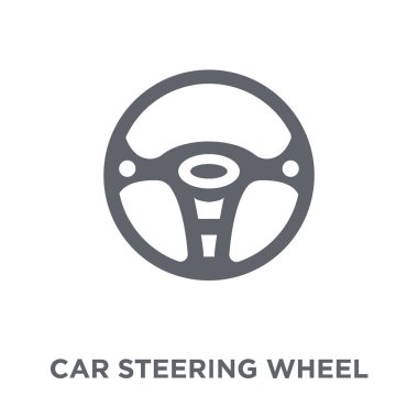 Araba direksiyon simgesi. Araba direksiyon tasarım konsepti koleksiyonundan. Basit öğe vektör çizim beyaz arka plan üzerinde.