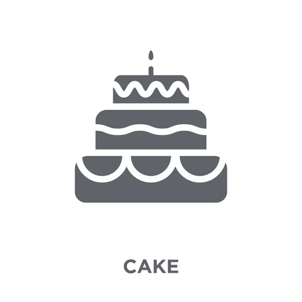 케이크 아이콘입니다 컬렉션에서 케이크 디자인 개념입니다 바탕에 간단한 일러스트 — 스톡 벡터