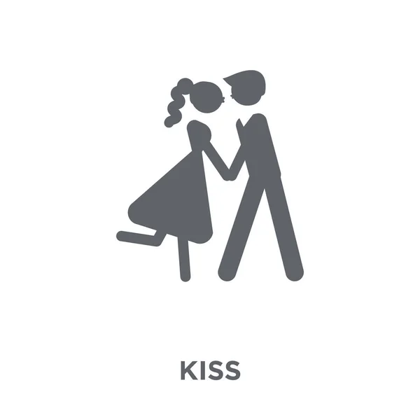 Φιλί Στο Εικονίδιο Φιλί Σχεδίαση Από Συλλογή Γάμου Και Αγάπη — Διανυσματικό Αρχείο