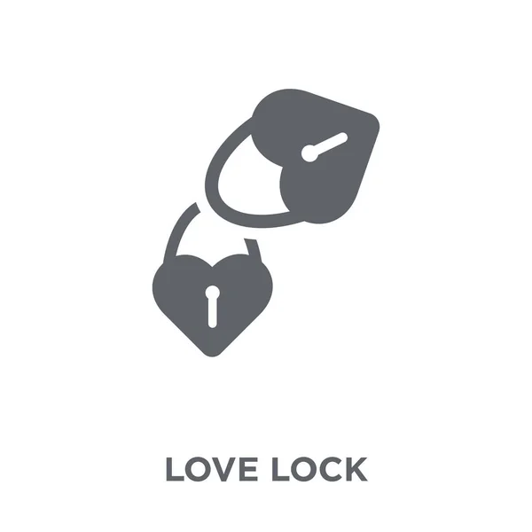 愛のロック アイコン 結婚と愛のコレクションから愛ロック デザイン コンセプト 白い背景の上の単純な要素ベクトル図 — ストックベクタ