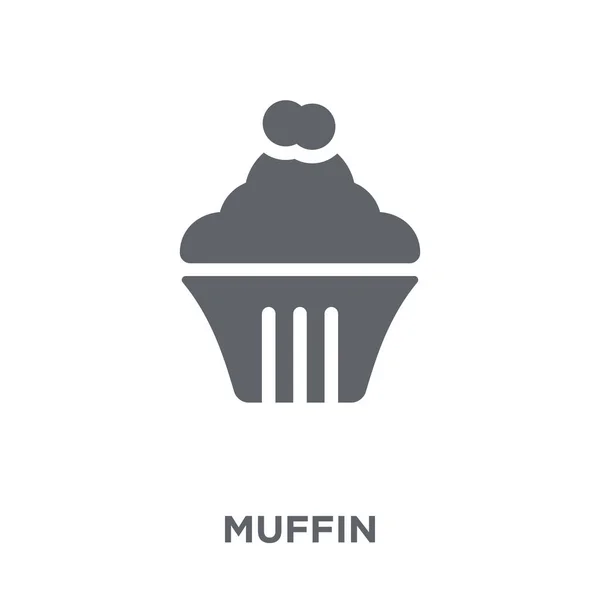 Muffin Icoon Het Ontwerpconcept Van Muffin Uit Verjaardag Party Collectie — Stockvector