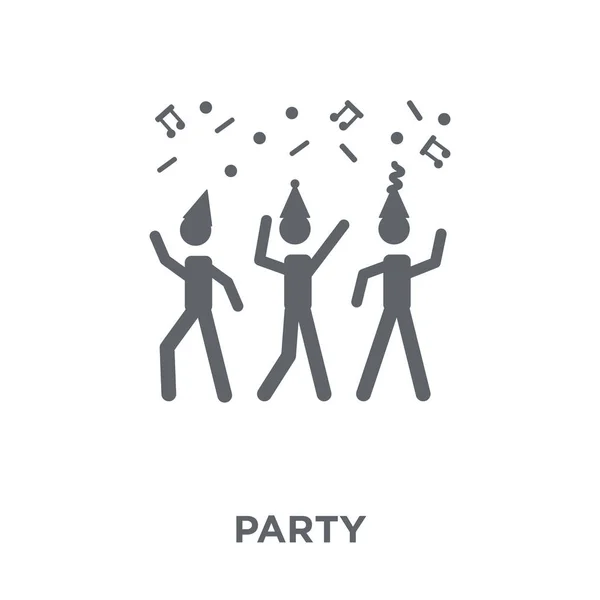 党的图标 从生日到派对收藏的派对设计理念 简单的元素向量例证在白色背景 — 图库矢量图片