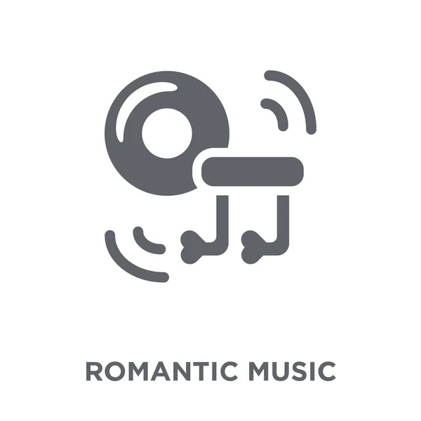 Romantische Musikikone Romantisches Musikdesign Konzept Aus Der Hochzeits Und Liebessammlung — Stockvektor