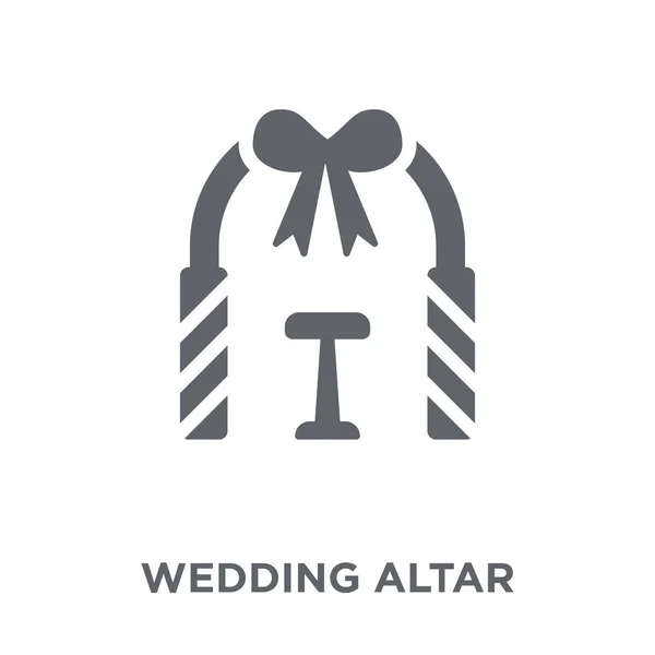 Bruiloft Altaar Pictogram Bruiloft Altaar Ontwerpconcept Van Huwelijk Liefde Collectie — Stockvector