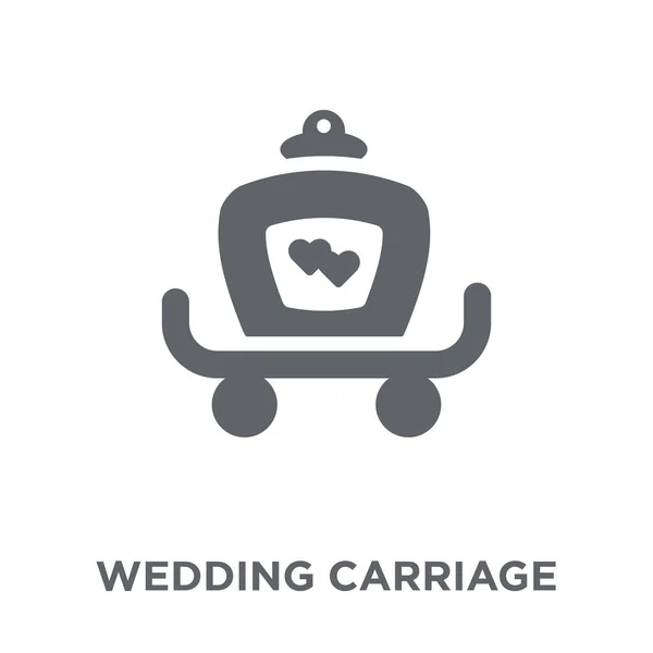 婚礼马车图标 婚礼运输设计理念从婚礼和爱情收藏 简单的元素向量例证在白色背景 — 图库矢量图片
