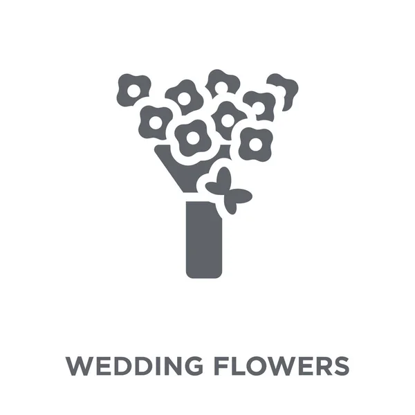 婚礼花的图标 婚礼花的设计理念来自婚礼和爱情收藏 简单的元素向量例证在白色背景 — 图库矢量图片