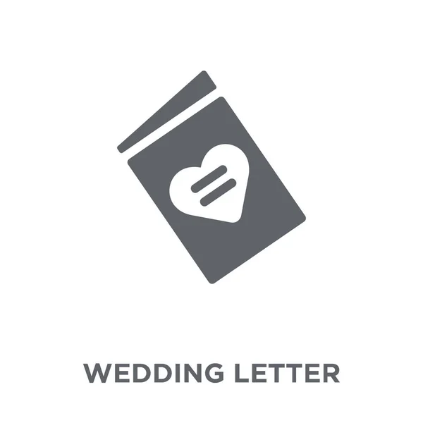Esküvői Betű Ikon Esküvői Levél Koncepció Esküvői Szerelmes Gyűjteményből Egyszerű — Stock Vector