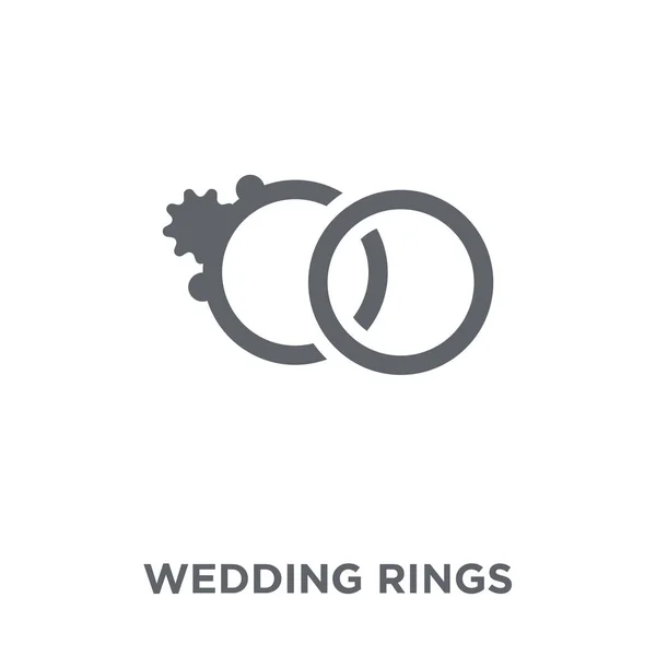 Wedding Rings Icon Wedding Rings Design Concept Wedding Love Collection — Stock Vector