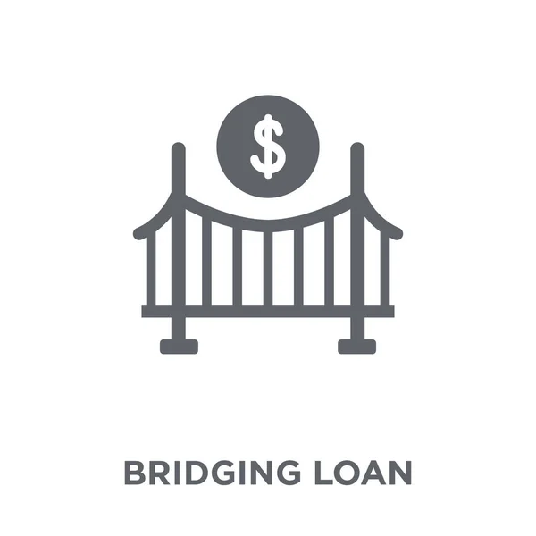 Преодоление Иконки Кредита Преодоление Концепции Проектирования Займов Коллекции Займов Bridging — стоковый вектор