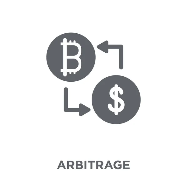 Het Pictogram Van Arbitrage Het Ontwerpconcept Van Arbitrage Van Arbitrage — Stockvector