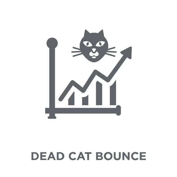 Icono Rebote Gato Muerto Concepto Diseño Rebote Gato Muerto Colección — Vector de stock