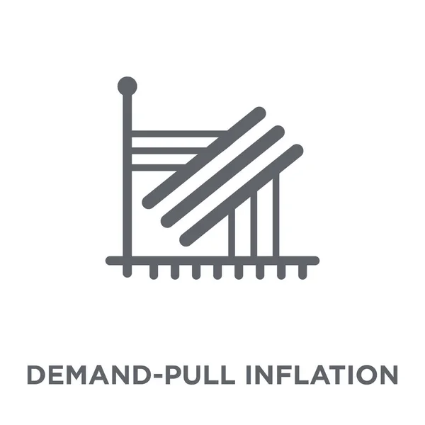 Icône Inflation Traction Demande Concept Conception Inflation Demande Traction Partir — Image vectorielle