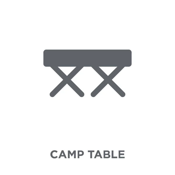 Ikona Tabela Obozu Koncepcja Obozu Stół Kolekcji Camping Element Prosty — Wektor stockowy