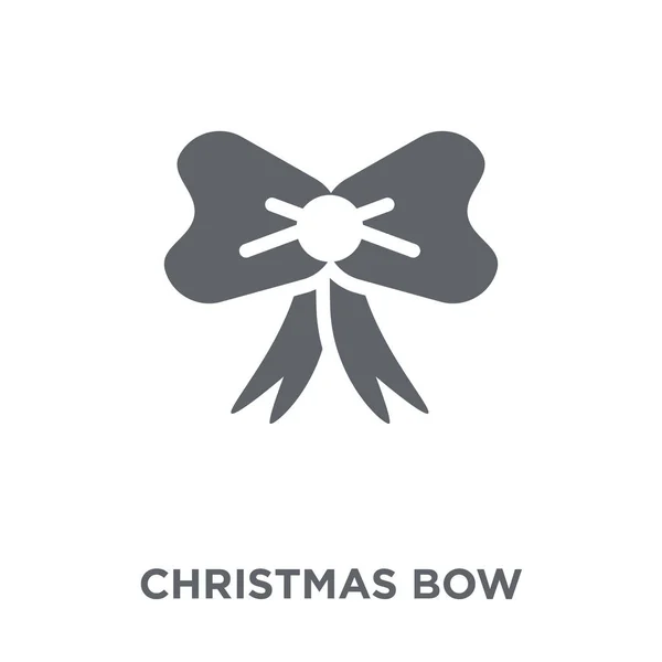 Icono Del Arco Navidad Christmas Bow Concepto Diseño Colección Navidad — Vector de stock