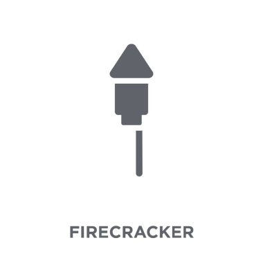 Kestane fişeği simgesi. Kestane fişeği tasarım konsepti Noel koleksiyonundan. Basit öğe vektör çizim beyaz arka plan üzerinde.