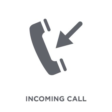 Gelen arama simgesi. Gelen çağrı tasarım konsepti iletişim koleksiyonundan. Basit öğe vektör çizim beyaz arka plan üzerinde.