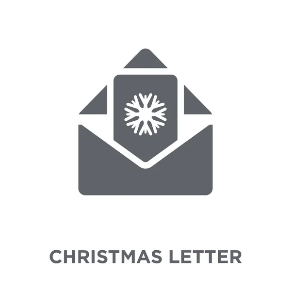 Icono Carta Navidad Concepto Diseño Letras Navideñas Colección Navidad Ilustración — Archivo Imágenes Vectoriales