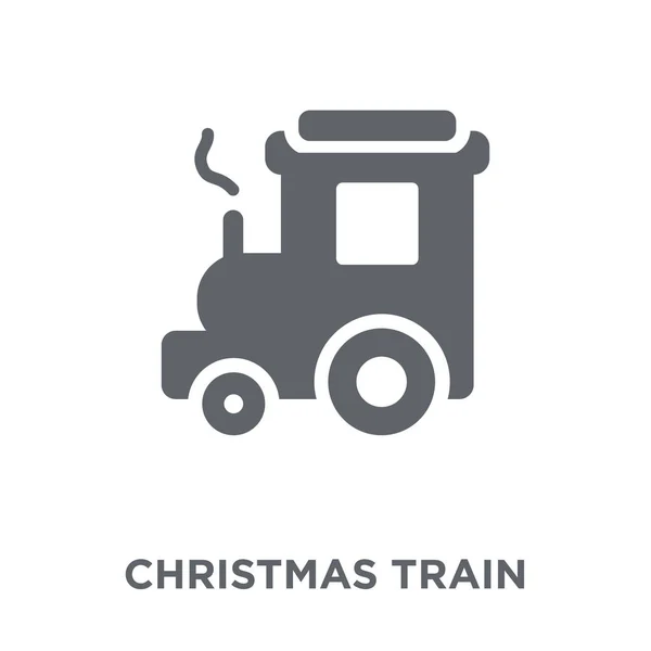 Icono Del Tren Navidad Concepto Diseño Del Tren Navidad Colección — Vector de stock