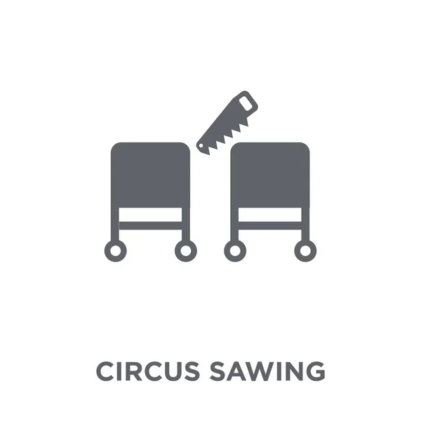 Icono Sierra Circo Concepto Diseño Circus Sawing Colección Circus Ilustración — Vector de stock