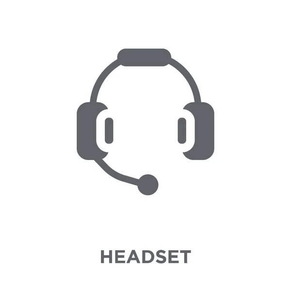 Fejhallgató Ikonra Fülhallgató Koncepció Kommunikációs Gyűjteményből Egyszerű Elem Fehér Háttér — Stock Vector
