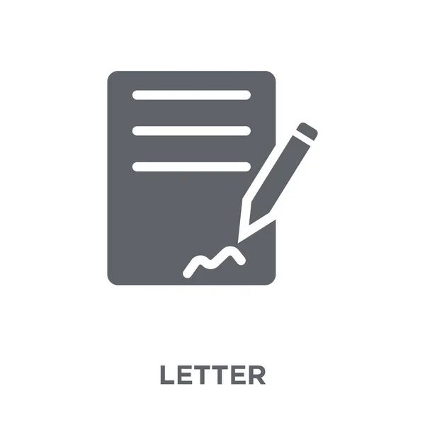 Icona Della Lettera Concetto Letter Design Della Collezione Communication Semplice — Vettoriale Stock