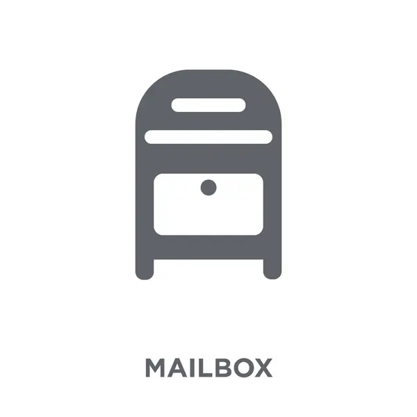 Poštovní Schránky Ikonu Poštovní Schránka Koncepce Designu Kolekce Komunikace Jednoduchý — Stockový vektor