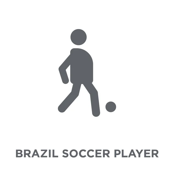 Βραζιλία Ποδόσφαιρο Εικονίδιο Του Παίκτη Βραζιλία Ποδόσφαιρο Player Σχεδιασμό Έννοια — Διανυσματικό Αρχείο