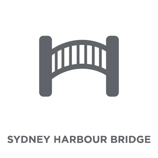 Sydney Harbour Bridge Simgesini Sydney Harbour Bridge Tasarım Konsepti Avustralya — Stok Vektör