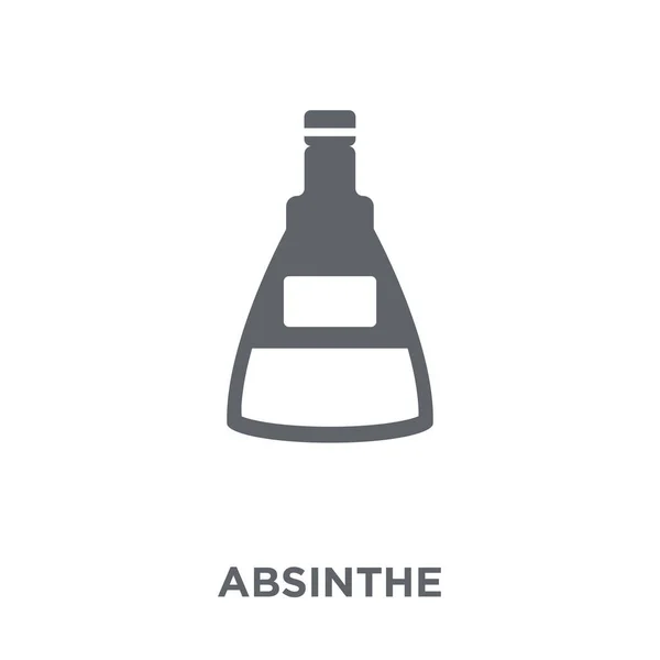 アブサンのアイコン ドリンク コレクションからアブサン デザイン コンセプト 白い背景の上の単純な要素ベクトル図 — ストックベクタ