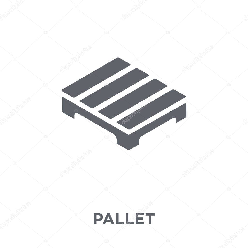 Pallet icon. Pallet design concept from Delivery and logistic collection. Simple element vector illustration on white background.