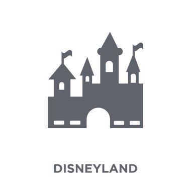 Disneyland simgesi. Disneyland tasarım konsepti eğlence koleksiyonundan. Basit öğe vektör çizim beyaz arka plan üzerinde.