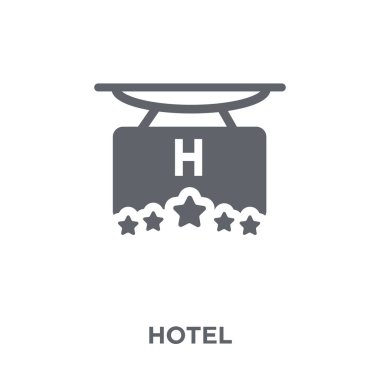 Otel sinyal simgesi. Otel sinyal tasarım konsepti Hotel Collection. Basit öğe vektör çizim beyaz arka plan üzerinde.