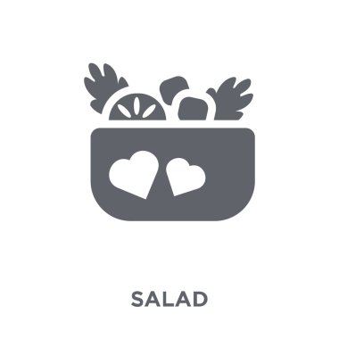 Salata simgesi. Salata tasarım konsepti Restoran koleksiyonundan. Basit öğe vektör çizim beyaz arka plan üzerinde.