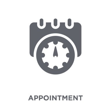 Randevu simgesi. Randevu tasarım konsepti insan kaynakları koleksiyonundan. Basit öğe vektör çizim beyaz arka plan üzerinde.