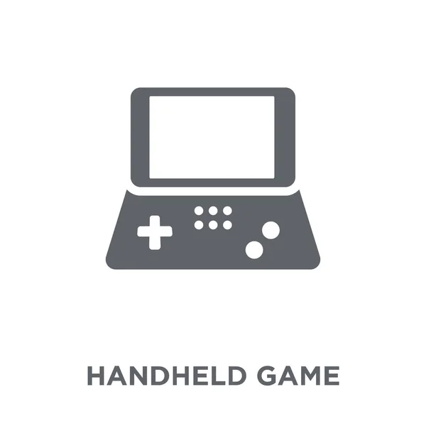 ハンドヘルド ゲームのアイコン エンターテイメント コレクションからハンドヘルドのゲーム デザインのコンセプト 白い背景の上の単純な要素ベクトル図 — ストックベクタ