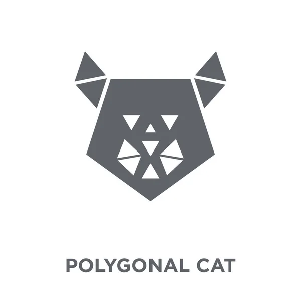 Icono Gato Poligonal Concepto Diseño Gato Poligonal Colección Geometry Ilustración — Vector de stock
